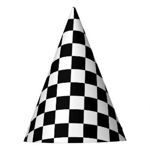 Chapeaux De Fètes à damiers carré noir et blanc