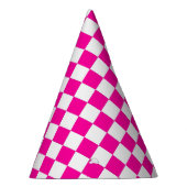 Chapeaux De Fètes à damiers rose et blanc (Droite)