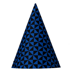 Chapeaux De Fètes à damiers Triangles Blue Party Casquette