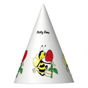 Chapeaux De Fètes Abeille de guêpe de frelon noir et jaune avec un