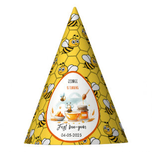 Chapeaux De Fètes Abeille jaune mignonne et tournesol 1er Anniversai