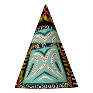 Chapeaux De Fètes Abstrait coloré : design de poche carré.