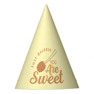 Chapeaux De Fètes Accent sucré invité en jaune miel