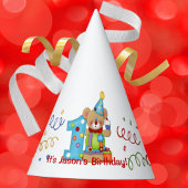 Chapeaux De Fètes Âge de l'ours d'anniversaire mignon 1