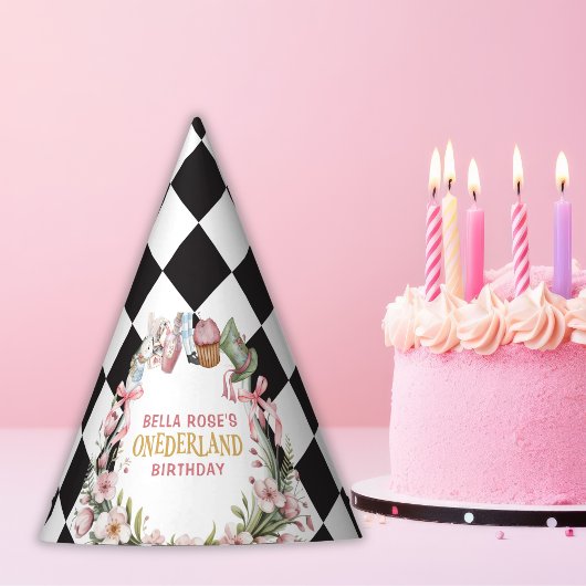 Chapeaux De Fètes Alice au pays des merveilles Cadre de fleurs 1er a