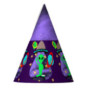 Chapeaux De Fètes Alien Dans l'espace extra-atmosphérique amusant En (Gauche)