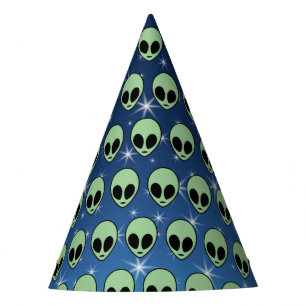 Chapeaux De Fètes Alien vert