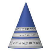 CHAPEAUX DE FÈTES ALPHABET_LETTERS_BELLE_BLUE_BLACK_GRAY (Gauche)