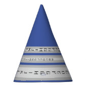 CHAPEAUX DE FÈTES ALPHABET_LETTERS_BELLE_BLUE_BLACK_GRAY (Droite)