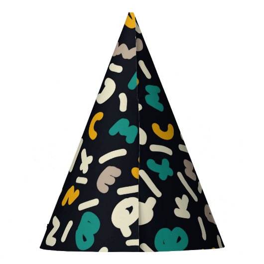 Chapeaux De Fètes Alphabet Lettres aléatoires Art (Dos)