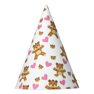 Chapeaux De Fètes Amour rose Nounours amusant Casquette de fête d'an