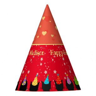 Chapeaux De Fètes Amusant Anniversaire De Chat Pour Enfants