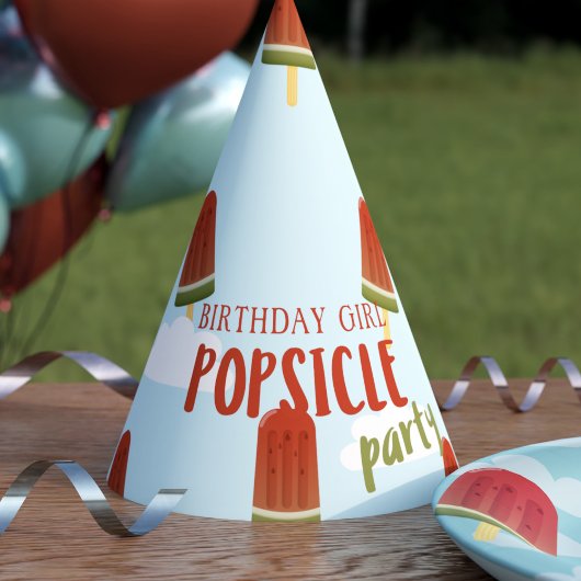Chapeaux De Fètes Amusant Personnalisé Anniversaire Fille Popsicle C