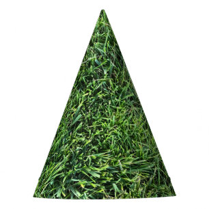 Chapeaux De Fètes Amusante herbe verte vraie texture photo motif pla
