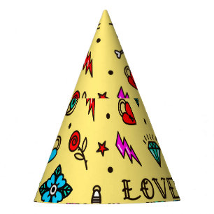 Chapeaux De Fètes Ancien Motif de tatouage de l'école