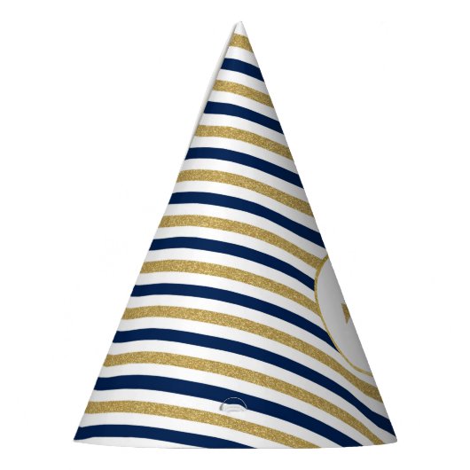 Chapeaux De Fètes Ancre d'or bleu marine (Gauche)