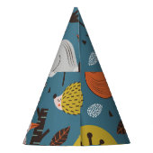 Chapeaux De Fètes Animaux forestiers, bleu, style scandinave (Dos)