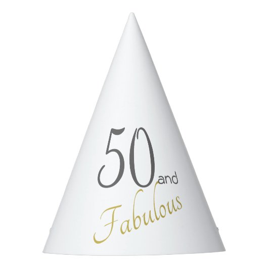 Chapeaux De Fètes Anniversaire 50 de typographie cinquantième d'or (Devant)