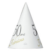 Chapeaux De Fètes Anniversaire 50 de typographie cinquantième d'or (Gauche)