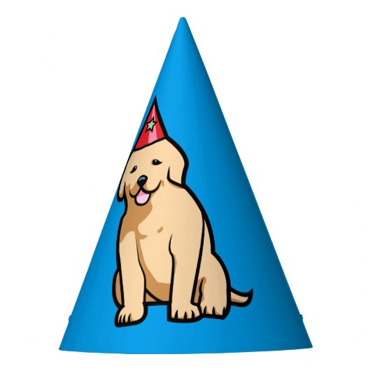Chapeaux De Fètes Anniversaire de chiot de golden retriever (Devant)