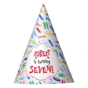Chapeaux De Fètes Anniversaire de enfant de coutume d'alphabet
