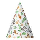 Chapeaux De Fètes Anniversaire de enfant Jungle Safari Animaux (Dos)