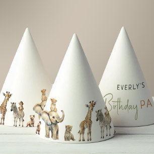 Chapeaux De Fètes Anniversaire de enfant Jungle Safari Animaux
