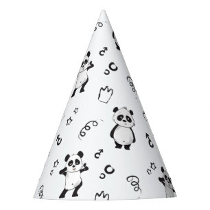 Chapeaux De Fètes Anniversaire de enfant Panda moderne amusant