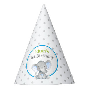 Chapeaux De Fètes Anniversaire de garçon d'éléphant ęr 2ème pre