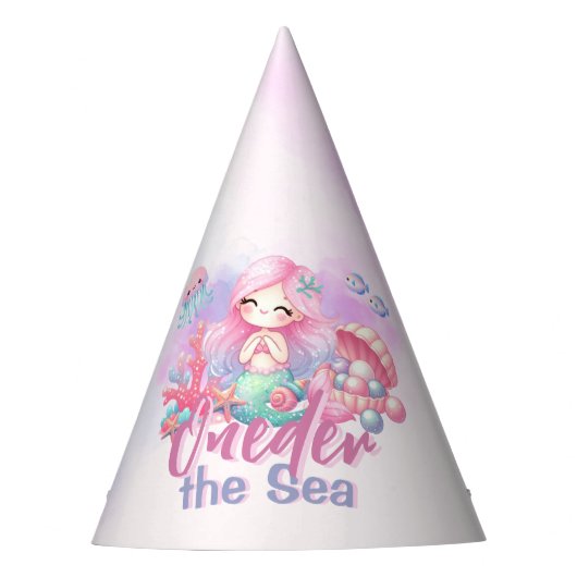 Chapeaux De Fètes Anniversaire de Mermaid | ONEder le Casquette du S (Devant)