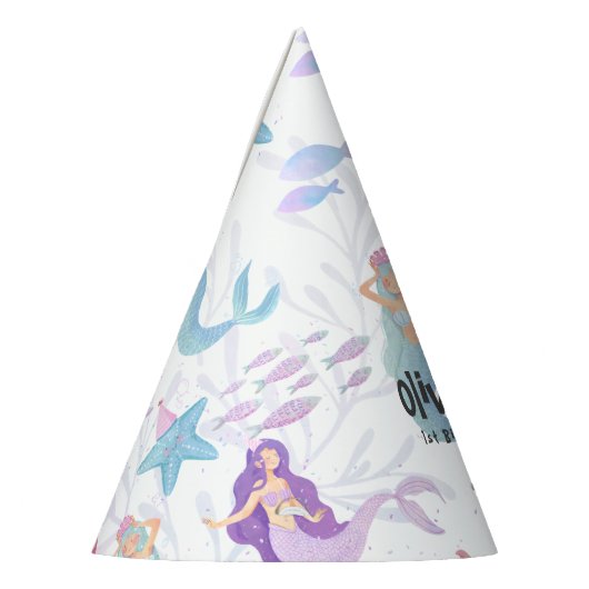 Chapeaux De Fètes Anniversaire de sirène pourpre (Gauche)