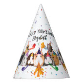 Chapeaux De Fètes Anniversaire des Cochons de Guinée mignons (Devant)