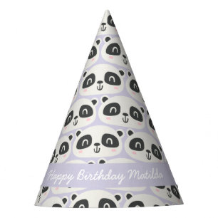 Chapeaux De Fètes Anniversaire des enfants de panda à caractère mi