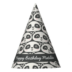 Chapeaux De Fètes Anniversaire des enfants de panda à caractère mi