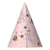 Chapeaux De Fètes Anniversaire d'Halloween Éffrayant rose (Dos)