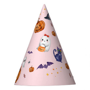 Chapeaux De Fètes Anniversaire d'Halloween Éffrayant rose