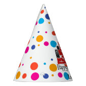 Chapeaux De Fètes Anniversaire Dinosaur race voiture garçon course r (Gauche)