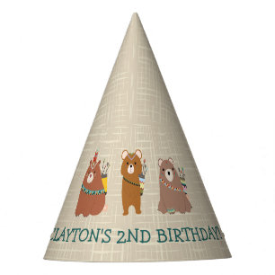 Chapeaux De Fètes Anniversaire d'ours d'amusement de Beary