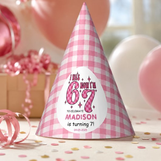 Chapeaux De Fètes Anniversaire drôle de 7 ans | Fête “J'avais 6 ans,
