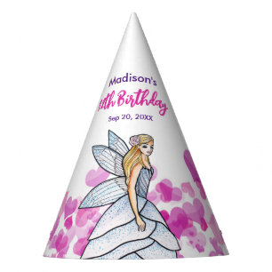 Chapeaux De Fètes Anniversaire Fairy Princess Pink Hearts Fashion Cr