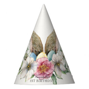 Chapeaux De Fètes Anniversaire Floral Bunny