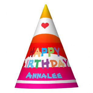 Chapeaux De Fètes Anniversaire moderne Personnalisé Nom Cool mignon