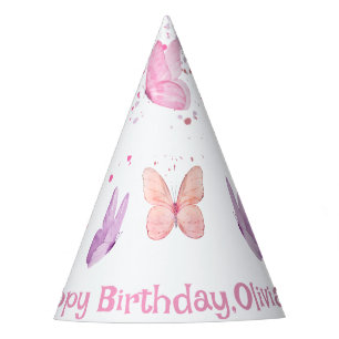 Chapeaux De Fètes Anniversaire Papillon Rose Violet