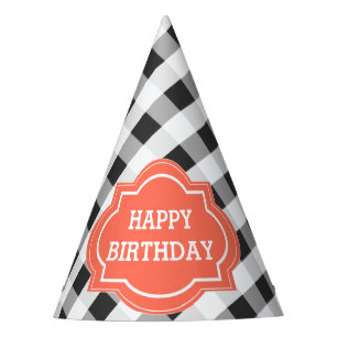 Chapeaux De Fètes Anniversaire Personnalisé Joyeux Gris Élégant Oran
