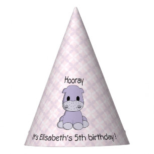 Chapeaux De Fètes Anniversaire rose mignon de fille de nom de bande