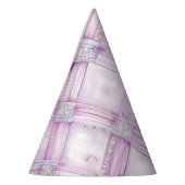 Chapeaux De Fètes Anniversaire rose perle violet (Gauche)