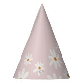 Chapeaux De Fètes Anniversaire super Retro Daisy Blush Pink (Gauche)