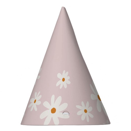 Chapeaux De Fètes Anniversaire super Retro Daisy Blush Pink (Droite)