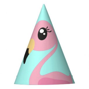 Chapeaux De Fètes Anniversaire tropical mignon de Flamant rose rose