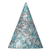 Chapeaux De Fètes Aqua Silver Unicorn Parties scintillant étincelle (Gauche)